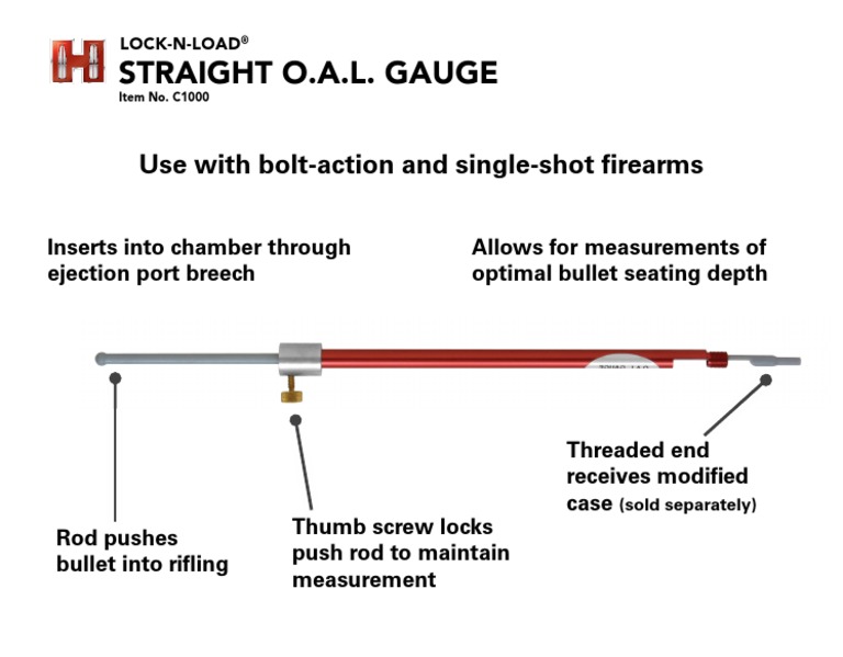 Lock N Load Straight O A L Guage Infographic PDF