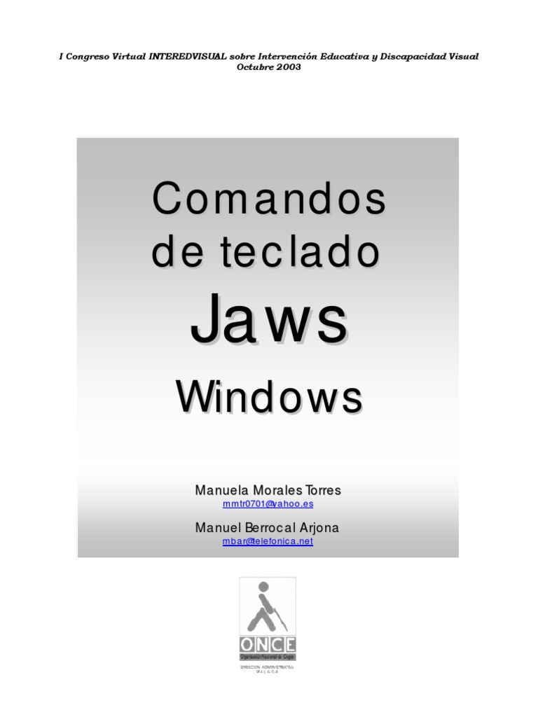 Comandos de Jaws para Windows | PDF | Ventana (informática) | La ...