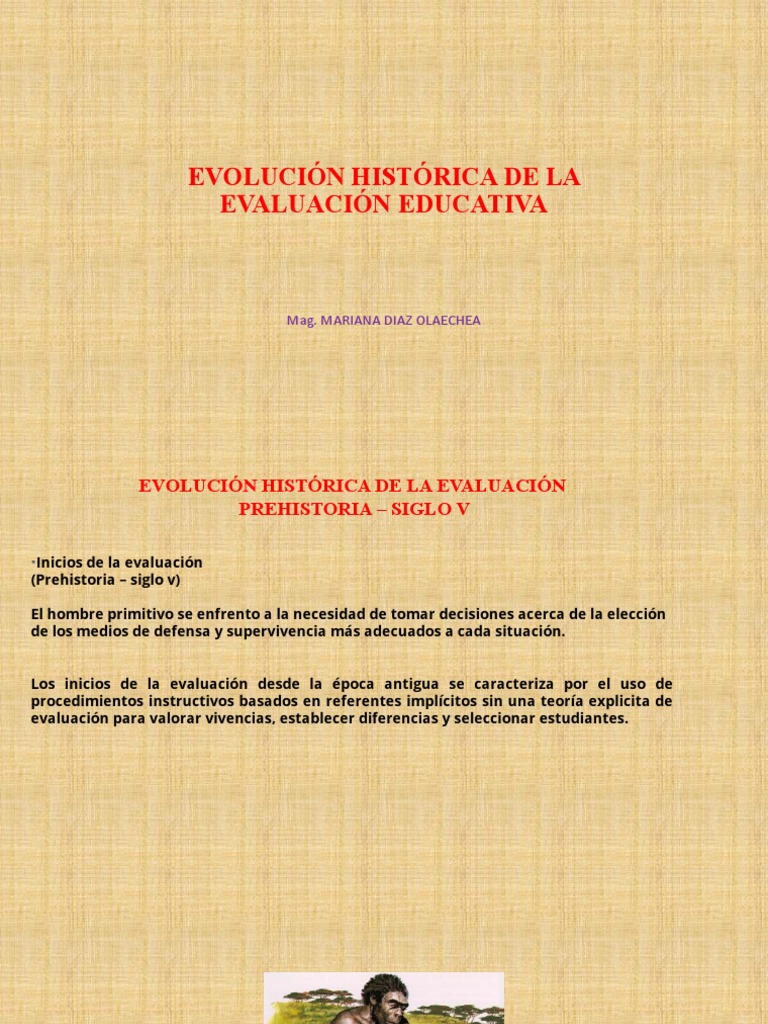 Evolución Histórica de la Evaluación Educativa | PDF | Evaluación ...
