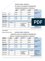 EM. TPS RECH. PEDAG A Partir Du 12 Déc. REMED Et PRETEST