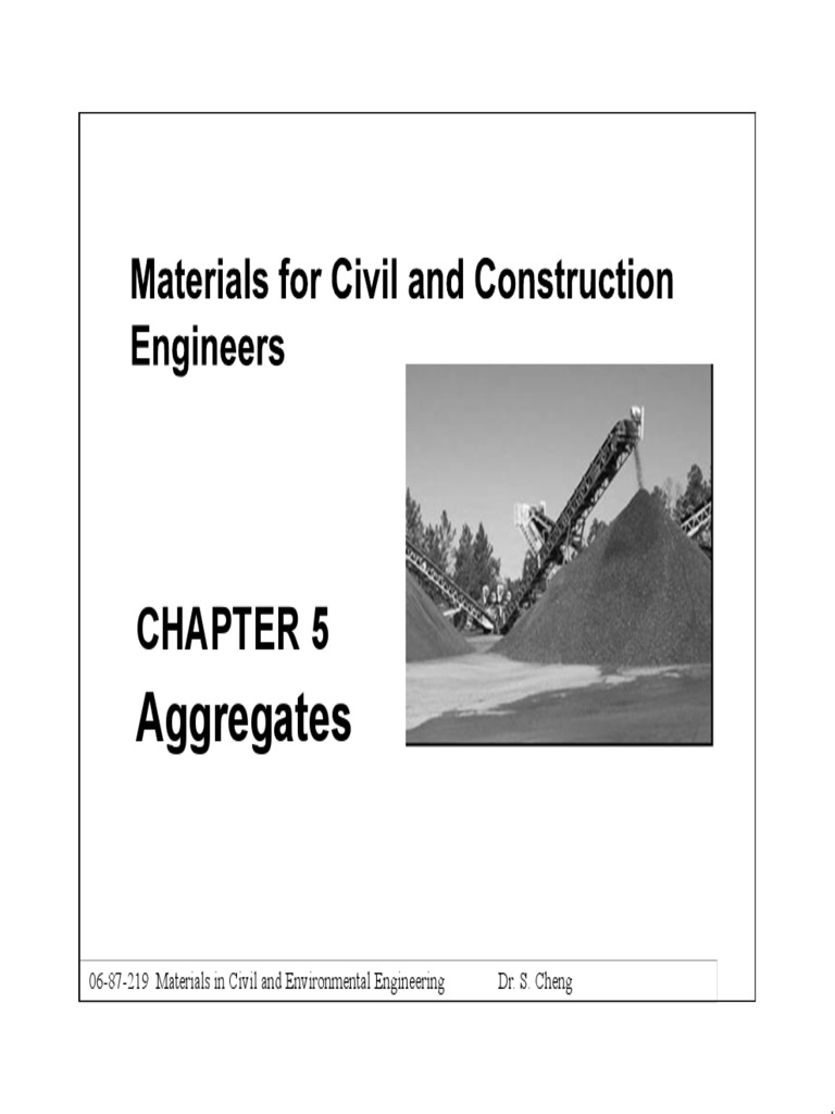 Ch05 Aggregates Pdf Strength Of Materials Construction Aggregate