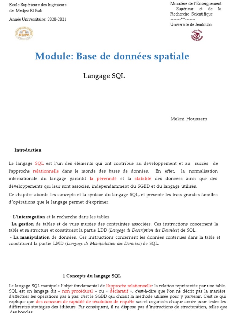 Cours sql pdf