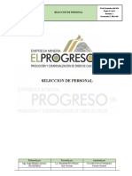 Procedimiento de Selección de Personal EL PROGRESO Ver 01 P-PRO-008