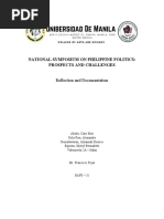 National Symposium On Philippine Politics