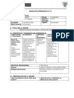 SESIÓN DE APRENDIZAJE Dramatizamos A Partir de Imagenes