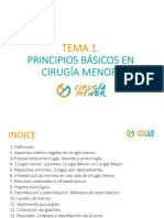 Tema 1 - Principios Básicos en Cirugía Menor