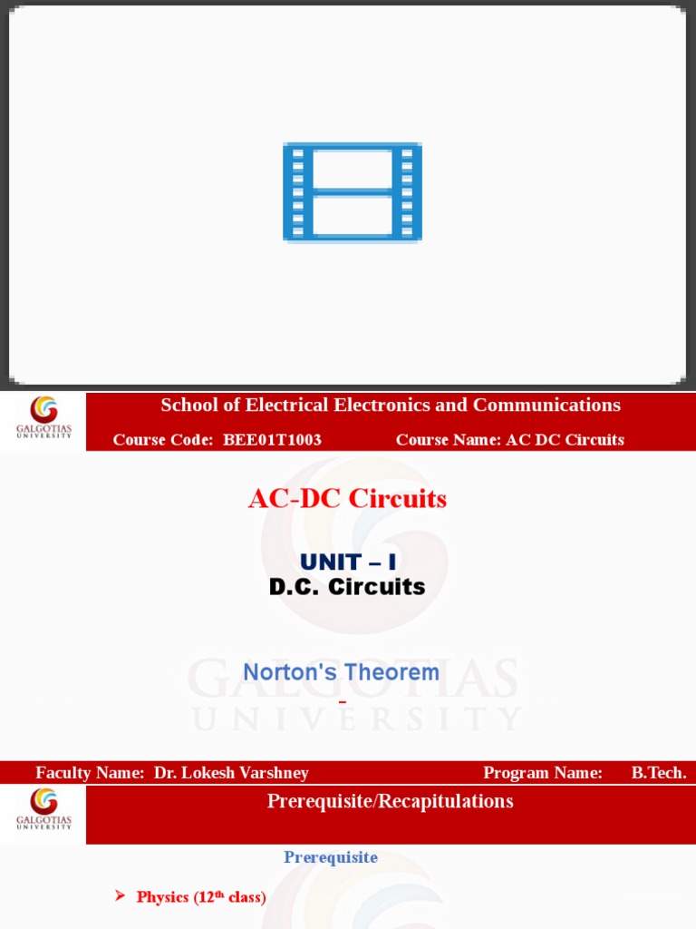 Norton Theorem (Autosaved) | PDF | Electrical Network | Electrical ...