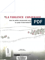 La Violence Conjugale: Dans Les Petites Communautés Nord-Côtières: Un Projet D'intervention