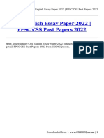 CSS English Essay Paper 2022 - FPSC CSS Past Papers 2022