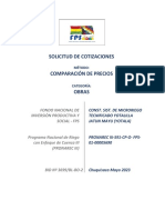 Solicitud de Cotizaciones Comparación de Precios Obras