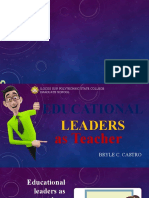 Educational Leaders As Teachers