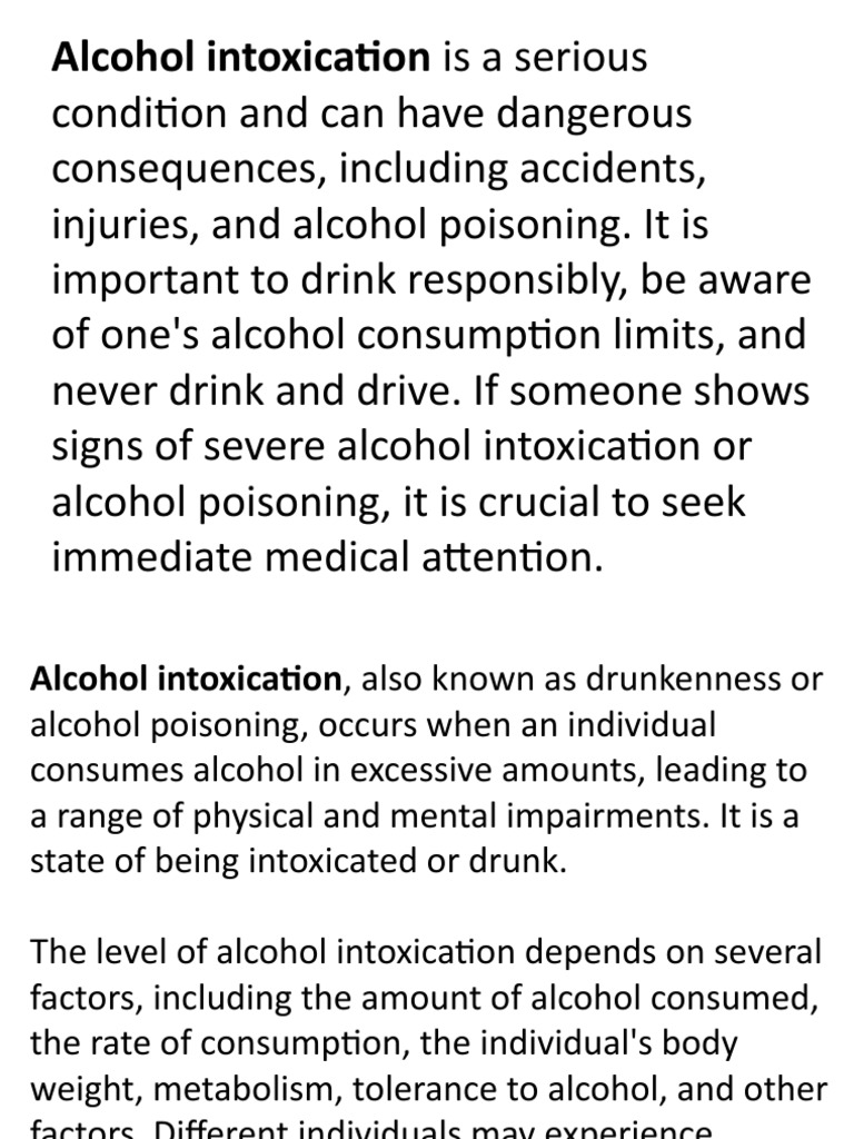 Intoxication | PDF | Alcoholism | Wine