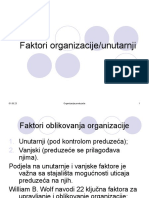 Unutarnji Faktori Organizacije