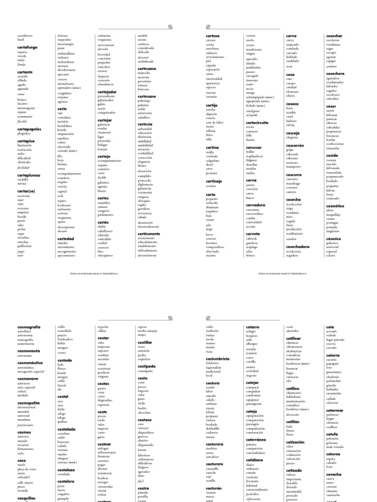 Diccionario de Sinónimos y Antónimos Parte 1.5 | PDF