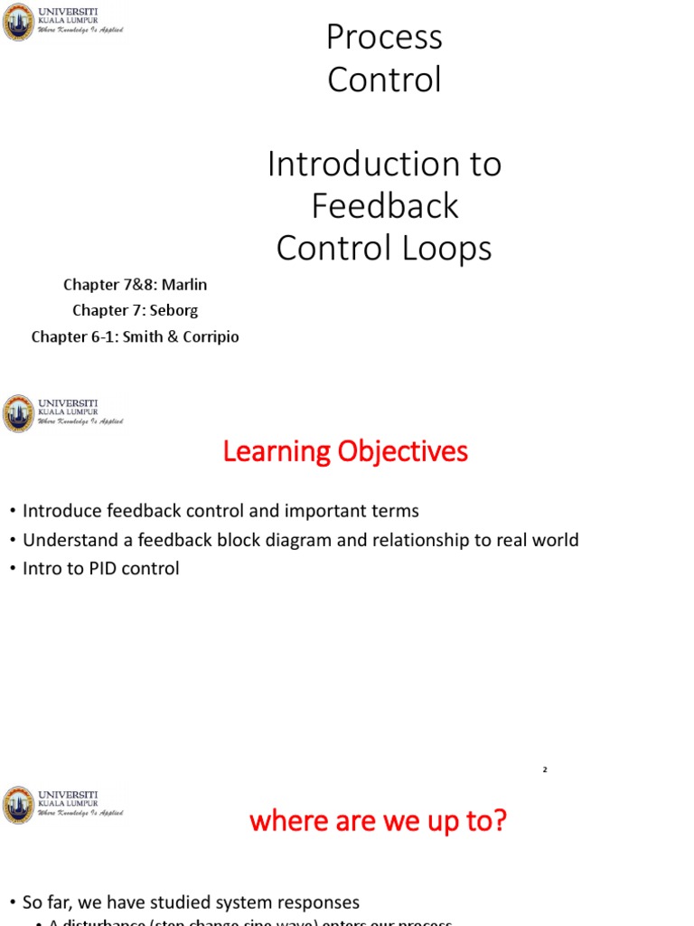 Lecture 5 8 Introduction To Feedback Control Loops Pdf Control