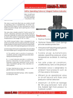 Features: 96330I Internal Safety Shutoff & Operating Valve W/ Integral Position Indicator