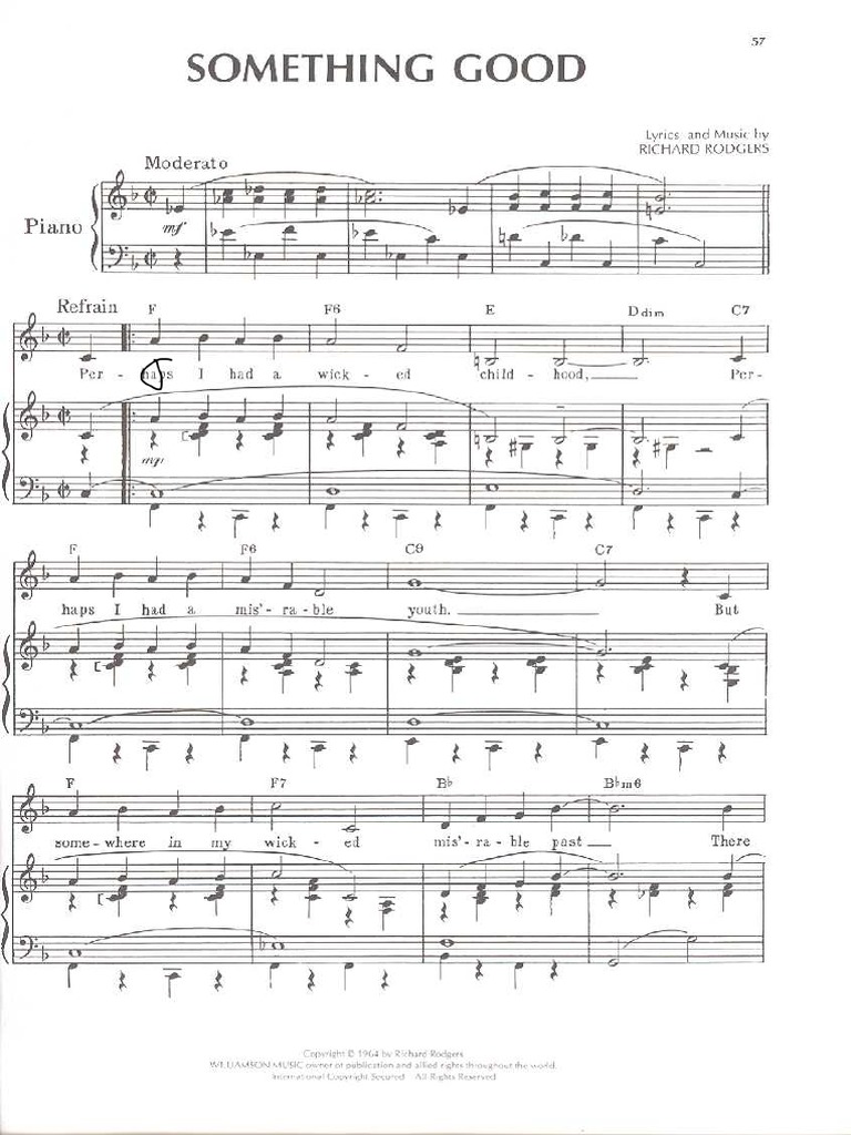 The Sound of Music Something Good SheetMusicDownload | PDF