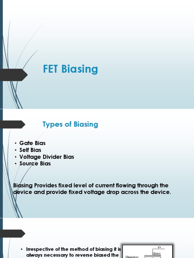 FET Biasing and FET Amplifiers PDF Field Effect Transistor Mosfet