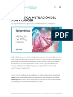 Epigenética - Metilación Del ADN y Cáncer - Abyntek Biopharma