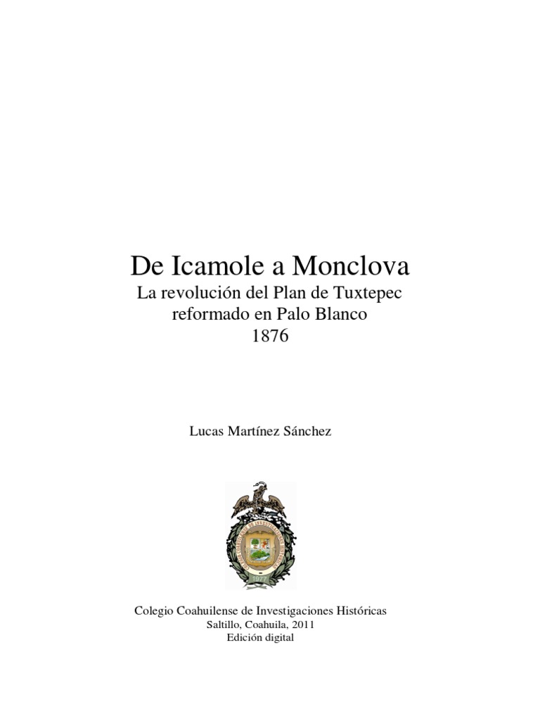 El Plan de Tuxtepec Lucas Martinez PDF revolución mejicana México