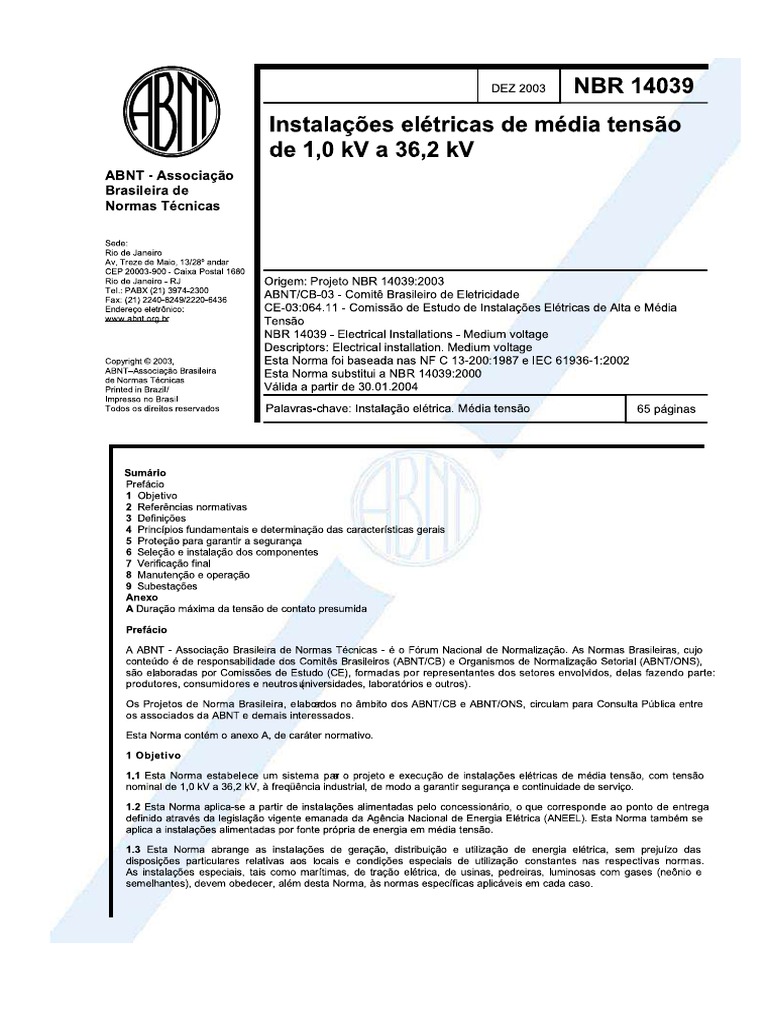NBR 14039 | PDF