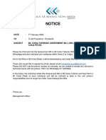 Memo Notice For Cukai Tafsiran - Assessment