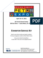 America's Family Pet Expo Exhibitor Packet