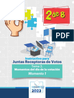 Instructivo Capacitación de Juntas Receptoras de Votos, Módulo II - Guatemala