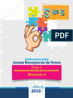 Instructivo Capacitación de Juntas Receptoras de Votos, Módulo V - Guatemala