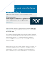 Deforestación Puede Reducir Las Lluvias Entre El 10 y El 20