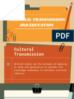 Cultural Transmission and Education