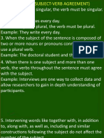English 10 Subject-Verb Agreement