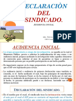 Primera Declaraciòn Del Sindicado