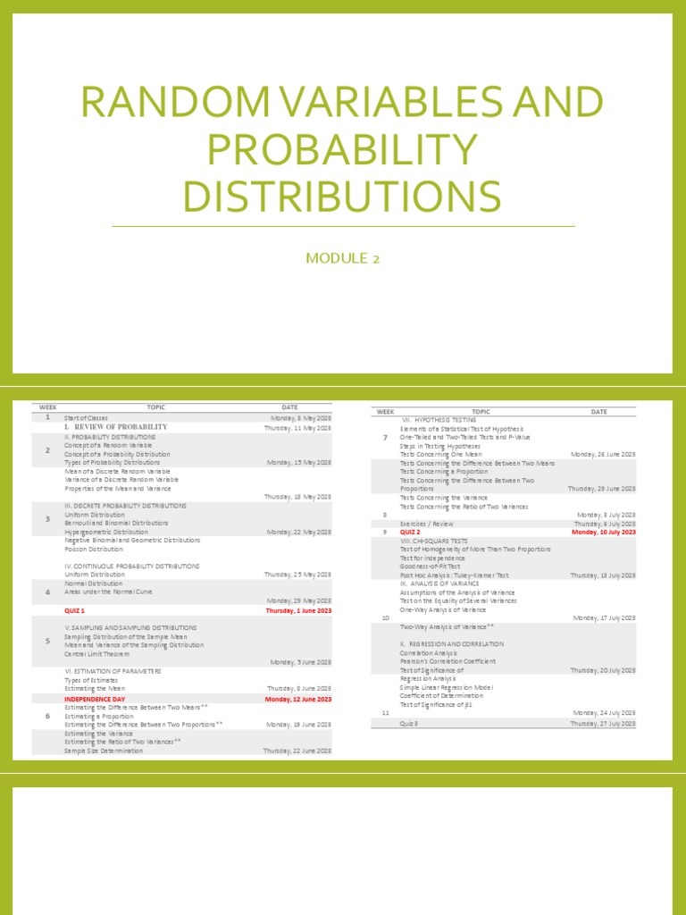 Probability Distributions Guide | PDF | Probability Distribution ...