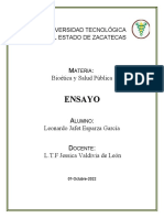 B.S.P. Ensayo (Bioética en Terapia Física)