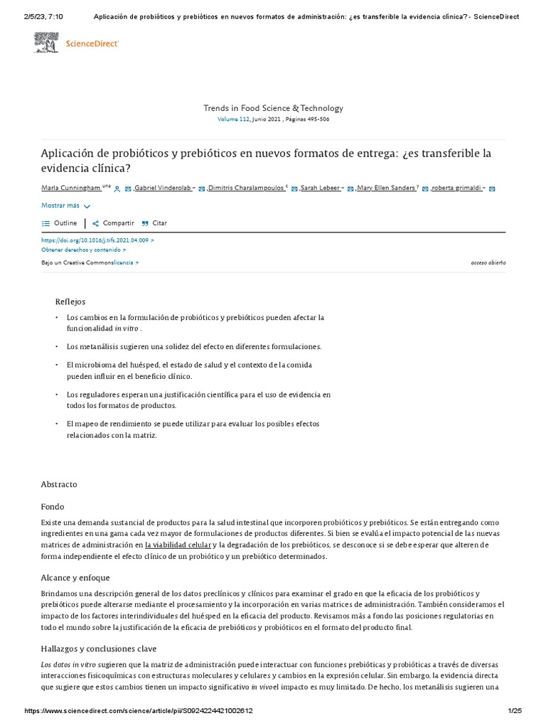 Aplicación de Probióticos y Prebióticos en Nuevos Formatos de ...