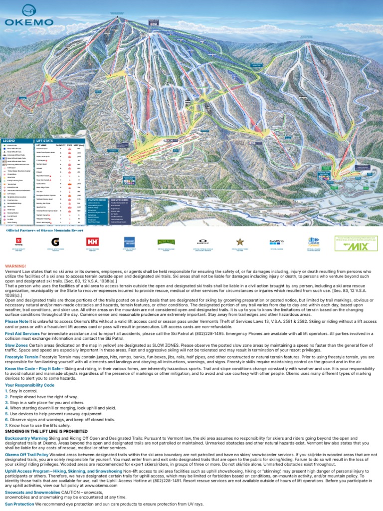 Okemo Trail Map PDF