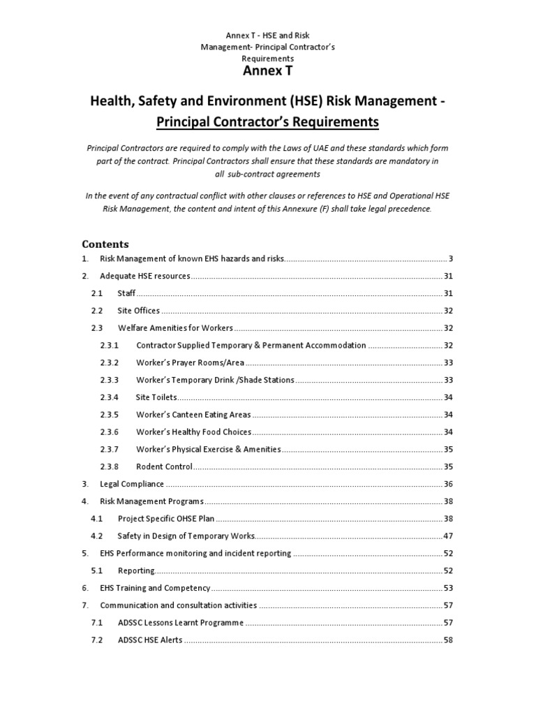 Microsoft Word Annexe F Principal Contractors OHS and Risk Management Requirements v1 3