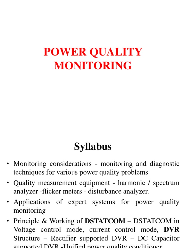Unit4 POWER QUALITY MONITORING PDF