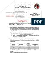 Práctica N°3: Universidad Autónoma "Tomás Frias" FF - Cc.Ee - Ff.Aa Auditoría - Contaduría Pública