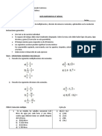 Evaluacion Mult y Div de Racionales Mate 8°