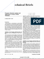 Frequency Spectrum Analysis and Applications To Steam Turbine Vibrations