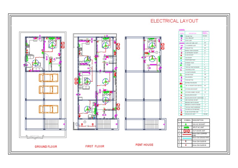 Electrical Layout Plan for Commercial Building | PDF | Electrical ...