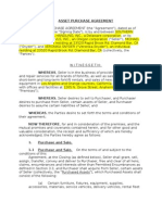 Asset Purchase Agreement Summary