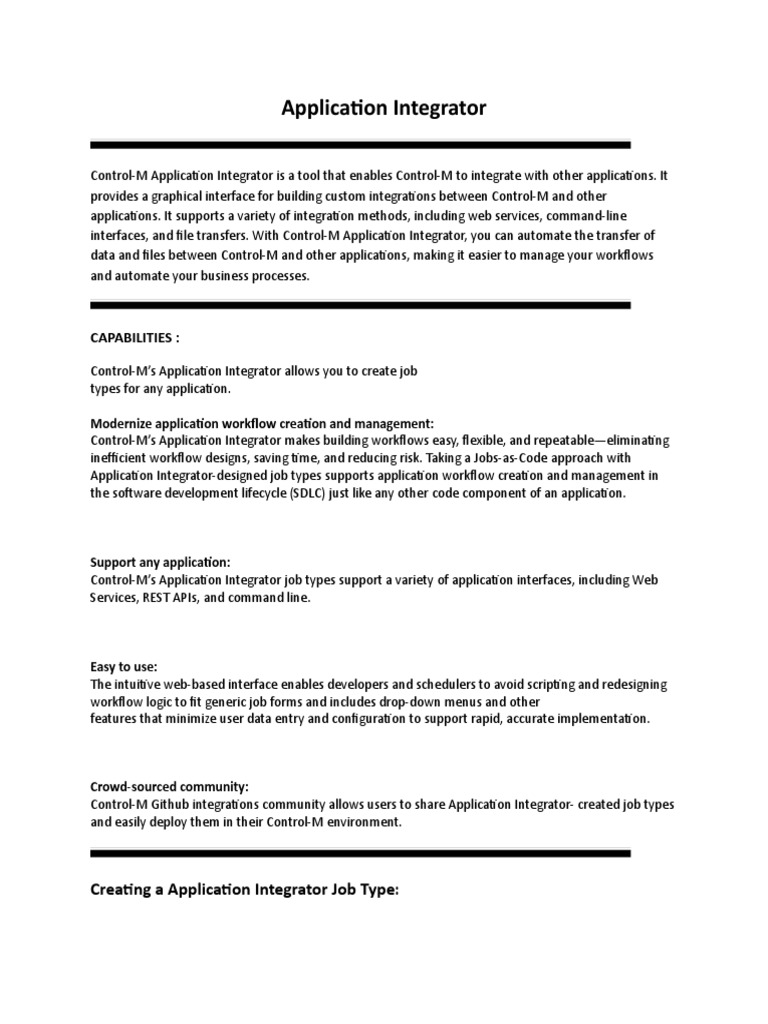 ControlM Application Integrator PDF