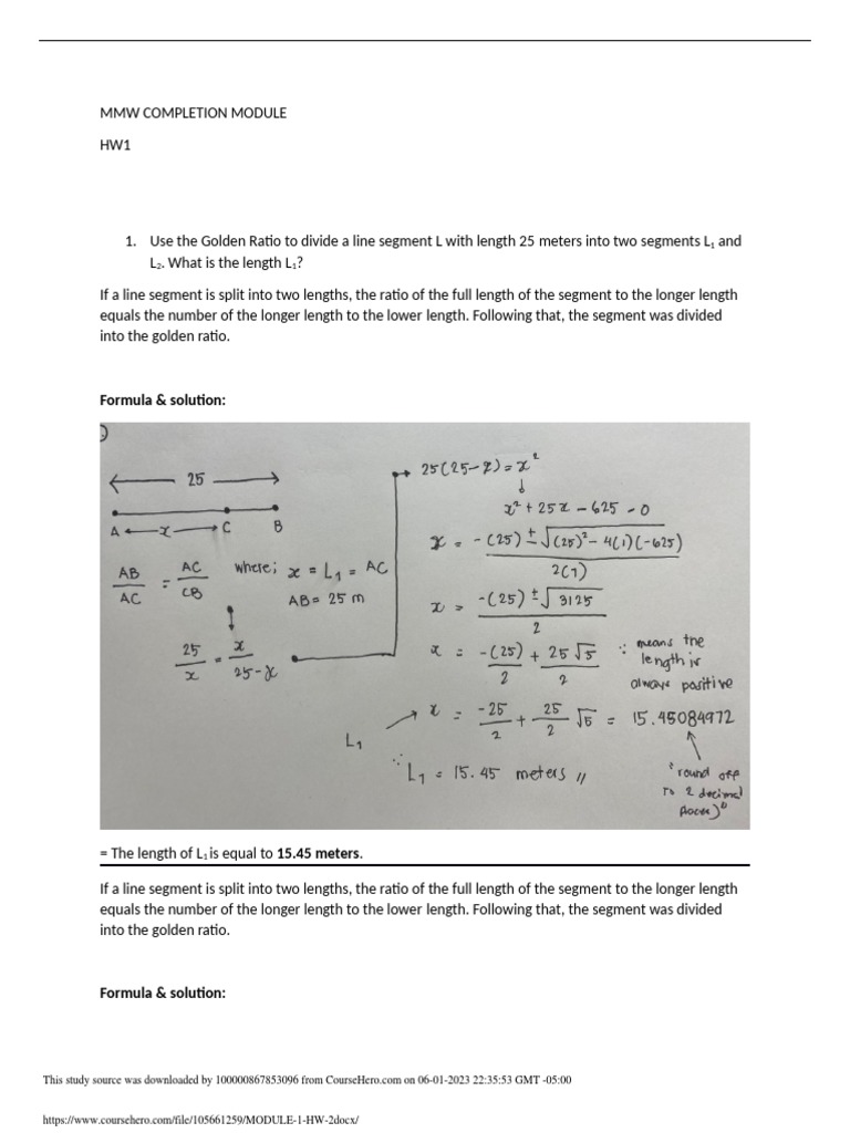 Module 1 HW 2 | PDF