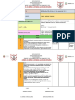 Plan de Actividades Diarias Del 08 Al 12 de Mayo Del 2023