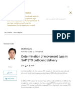 Determination of Movement Type in SAP STO Outbound Delivery