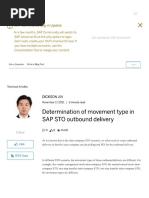 Determination of Movement Type in SAP STO Outbound Delivery