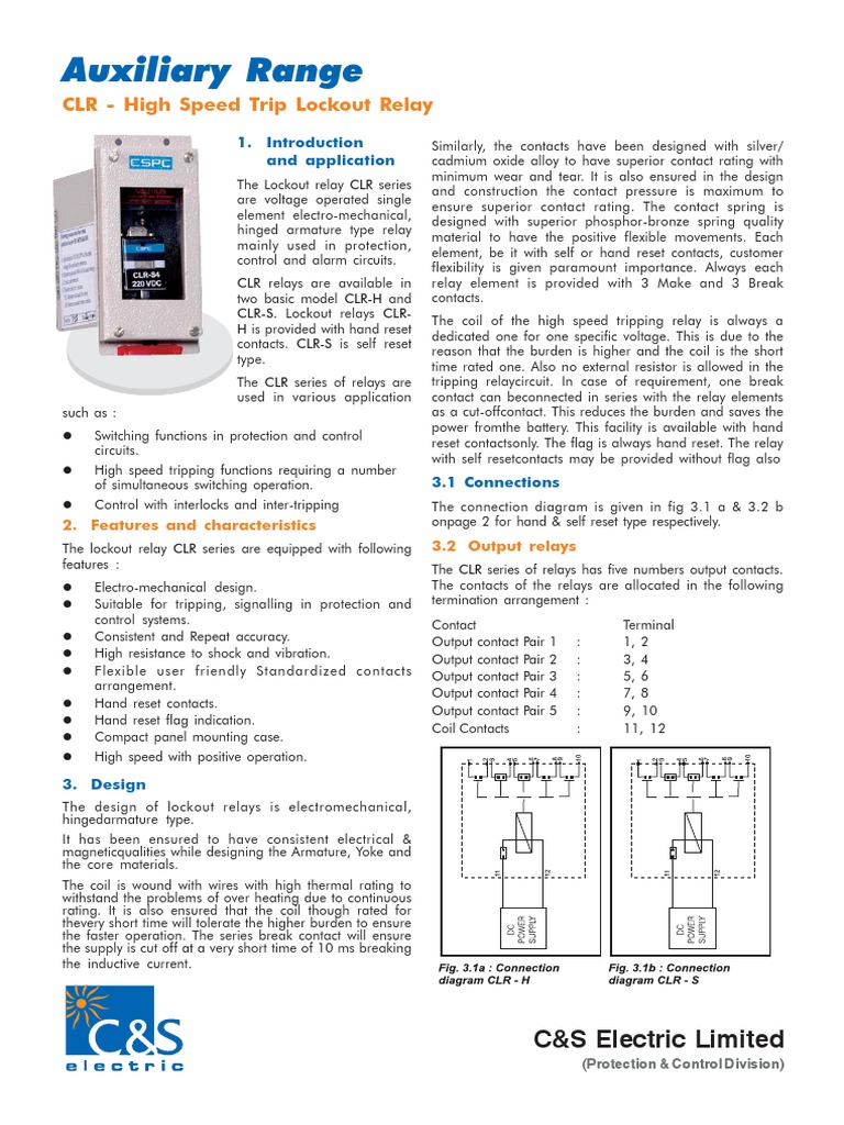 Master Trip Relay PDF Relay Physical Sciences
